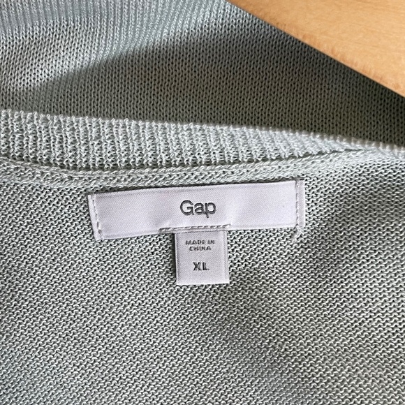 Gap Womens Knit Top XL L with sequin Mint Green - Picture 3 of 5